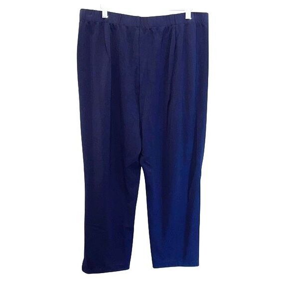 J. Jill Wearever Collection Womens Flat Front Cropped Pants‎ Navy Blue Size XL - Picture 3 of 8